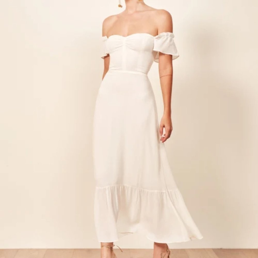 Reformation Butterfly Dress in Ivory Size 2 │Never Worn with Tags